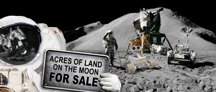 access of land on the moon for sale